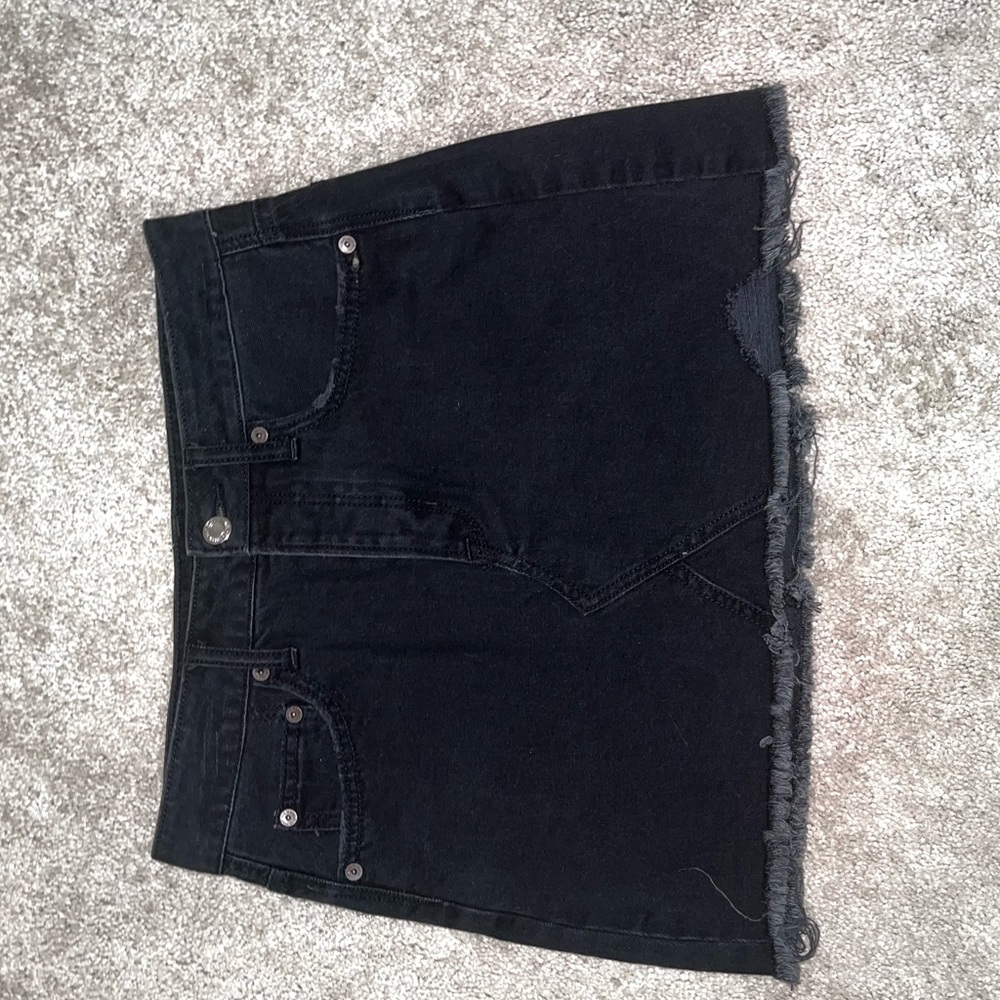 American Eagle Black Jean Skirt